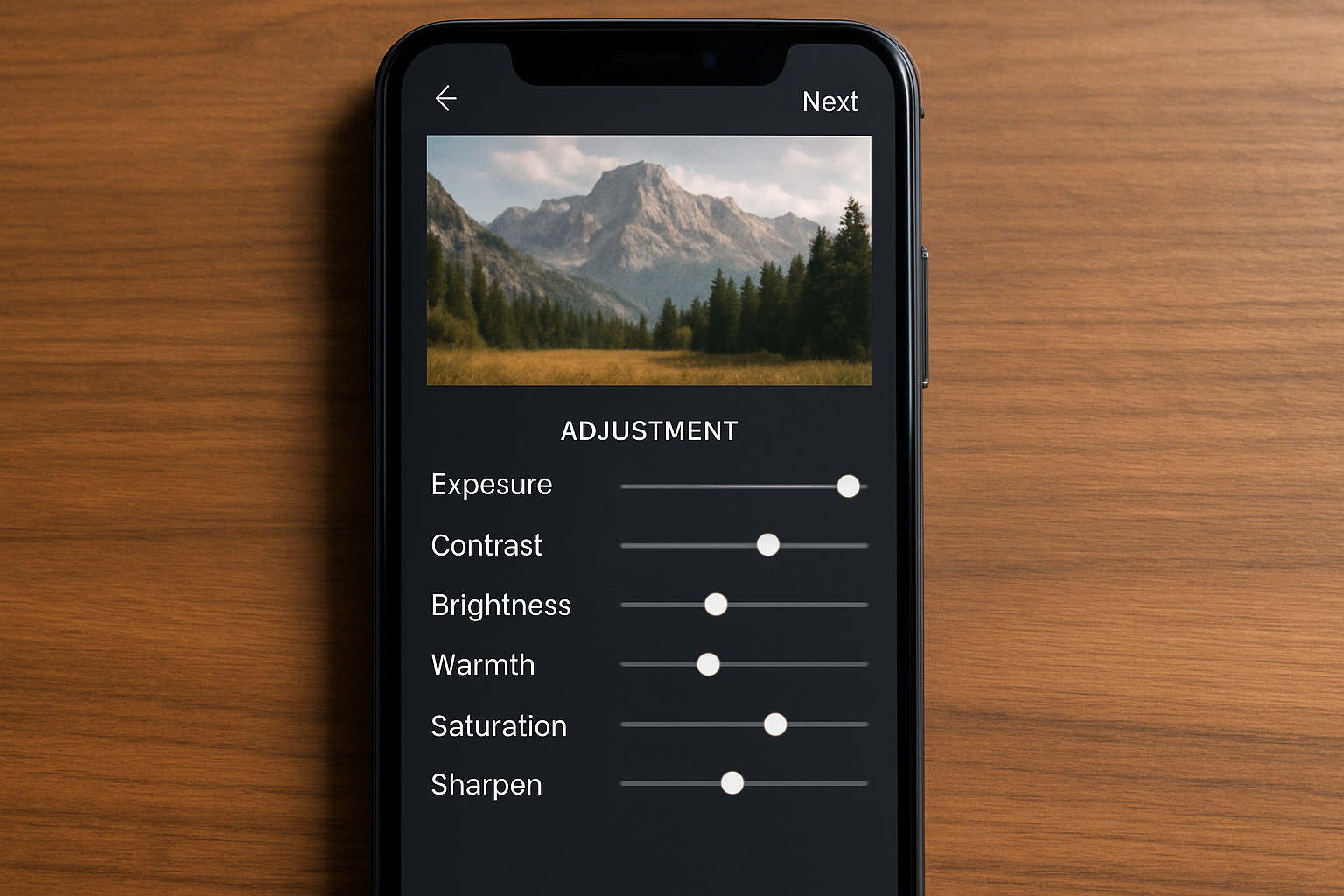 Fotoğraf düzenleme ayarları